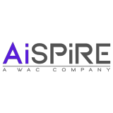 AiSPiRE Lighting logo with Blue and Grey lettering