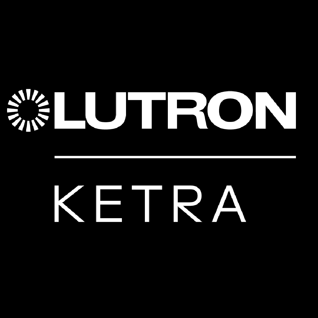 Lutron & Ketra Luxury Lighting black and white logo